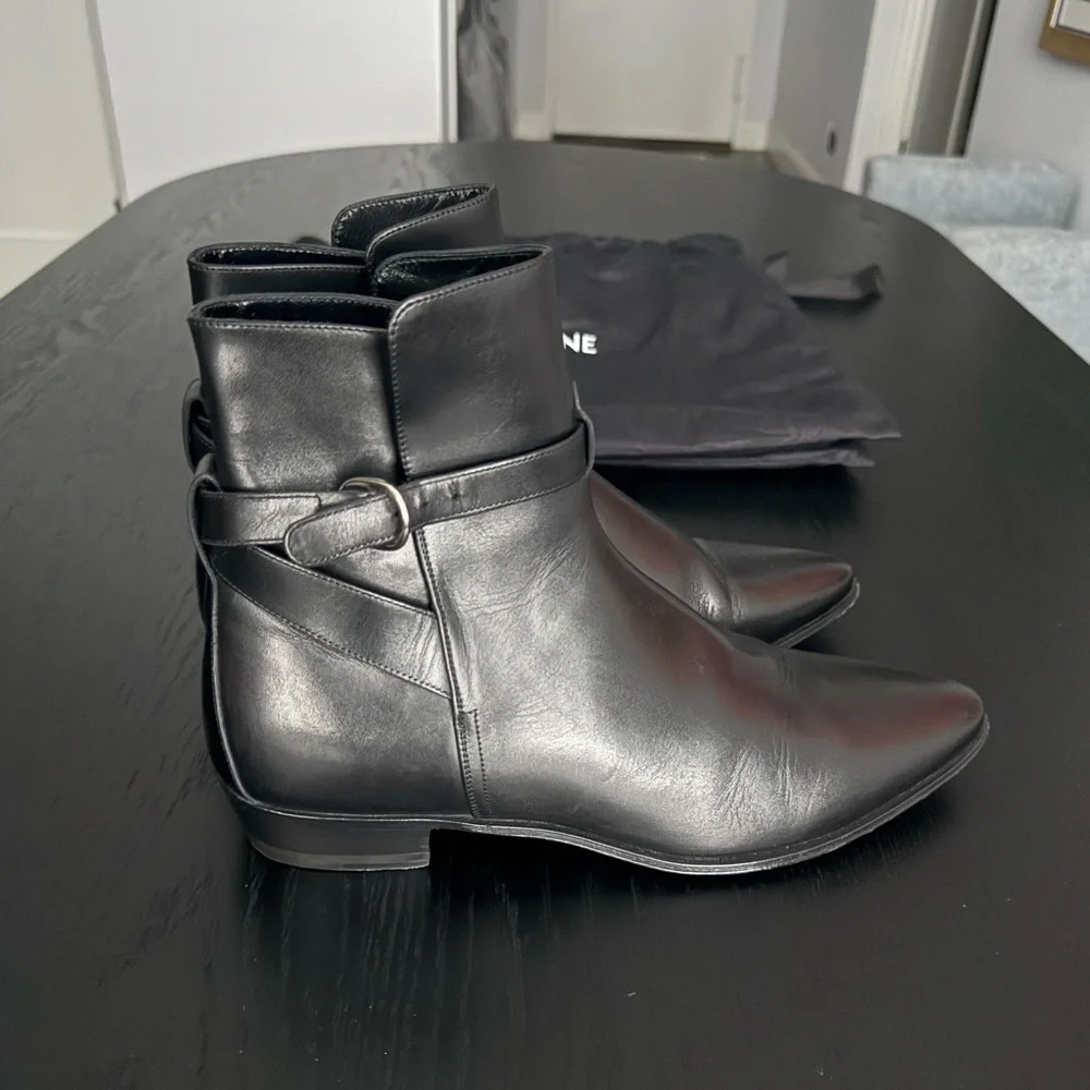 Celine Drugstore Jodhpur Black Leather Boots - Picture 4 of 9